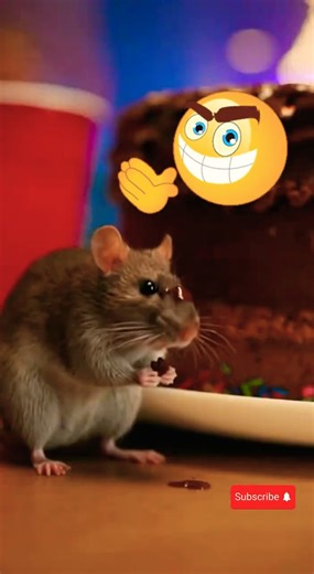 🐭😱 MOUSE CRASHES THE PARTY 🎉 & EATS CHOCOLATE CAKE 🎂🍫 | TOTAL CHAOS 😂🤣🔥#shorts #ytshorts