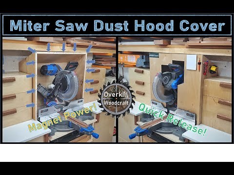 Miter Saw Dust Collection Hood / Shroud Cover, with Magnets!