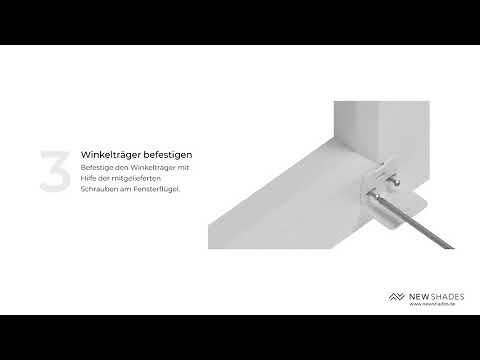 Plissee-Montage zum Schrauben (auf den Fensterrahmen) von NewShades | www.newshades.de