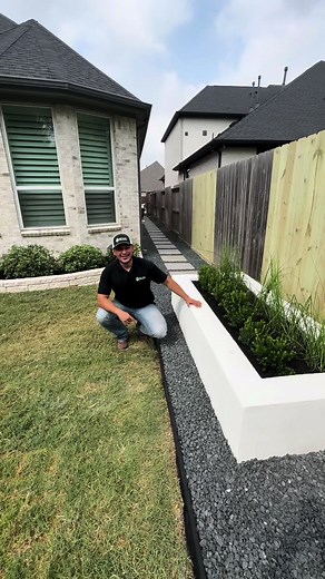Finiahsed result of this landscaping project if youre looking for something like this in the Houston area comment below ! #backyard #landscapedesign #landscape #landscapingideas #htx #katytx #cypresstx