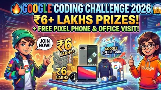 🔥 Google Coding Challenge 2026 – ₹6+ Lakhs Prizes + FREE Google Pixel Google Office Visit! 😱💻 | DR Abhishek.