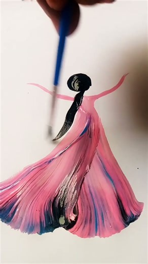 easy and beautiful girl painting technique #viralshorts