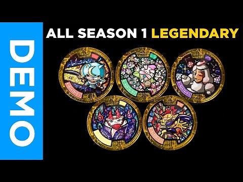 ALL SEASON 1 LEGENDARY YO-KAI MEDALS + QR Codes