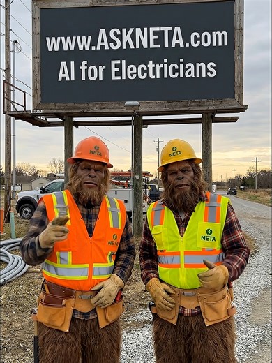 WAIT FOR IT... ⚡🎸😂 We finally found out who’s been stealing the wire scraps! Turns out the legends are true—and they have great taste in music. AC/DC might be the favorite band, but NEC compliance is the favorite subject. Whether you’re a green apprentice or a legendary foreman (or a Sasquatch), keeping up with the code is tough. That’s why we built Ask NETA. It’s the AI tool that answers your electrical questions instantly. Drop your best