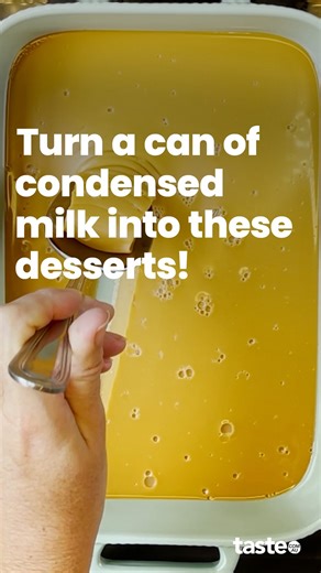 taste.com.au on Instagram: "Condensed milk = the greatest pantry staple of all time (and these recipes are proof!). If you'd like these recipes, comment 'Recipe' below and we'll send the recipes to your DMs, or click the link in our bio. #easydesserts #easydessert #condensedmilk"