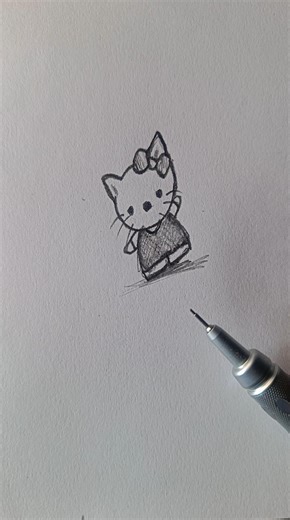 Step-by-Step Cute Kitty Cat Drawing 🐾 #art #shorts #foryou #tutorial #satisfying #kitty #cat #easy