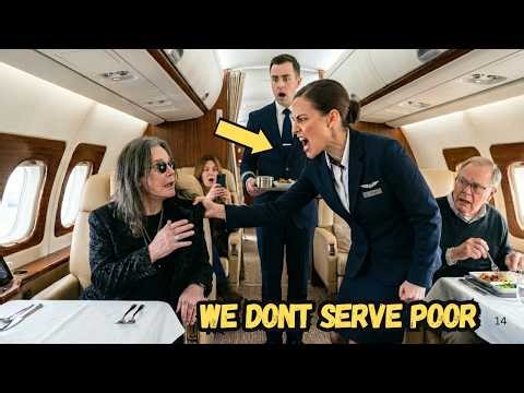 CREW REFUSED FIRST-CLASS SERVICE TO A “QUIET OLD MAN” — THEY DIDN’T KNOW IT WAS Ozzy Osbourne !
