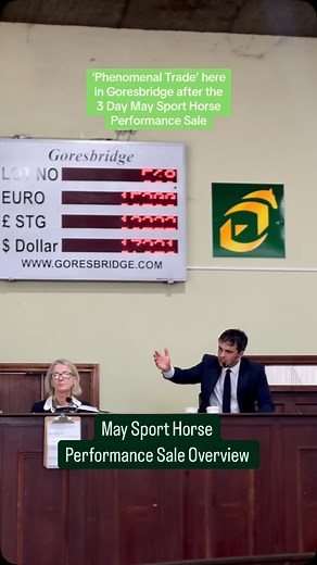 Ed gives the May Sport Horse Performance Overview. What a phenomenal sale here in Gorebridge with 2 million turnover and horses heading to all over the globe including the USA, UK, France, Hungary and Sweden! 🇮🇪👏🏻🌍 Day 1 and 2 sales analysis will be in the @the_irish_field this Saturday and Day 3 in next Saturday’s issue. Our Next Performance Sale: 📆July 1st, 2nd, 3rd 📍Goresbridge, Ireland Applications now open for @goresbridgegoforgoldsale , Supreme Sale of Showjumping Foals, Supreme Sal