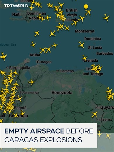 Radar Footage Reveals Empty Airspace Over Caracas