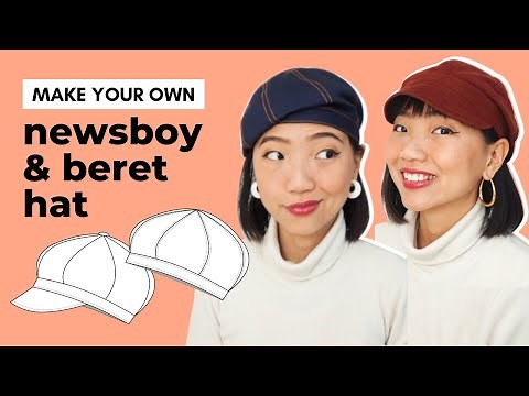 Newsboy & Beret Style Hat | unisex sewing pattern | learn to sew | step by step tutorial