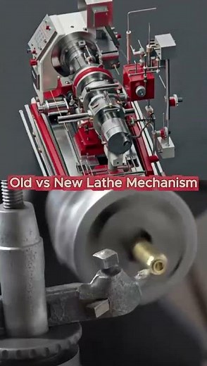 😱🙄Have you ever seen 🤔🙄 Old school vs CNC lathe machine,🤔 #shorts