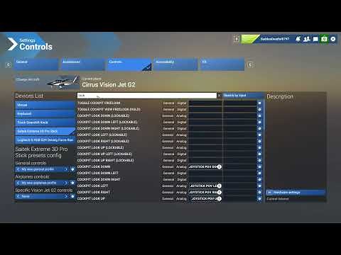 Microsoft Flight Simulator 2024 "Using Hat stick " on Flight Stick. ( Panning cockpit Views)