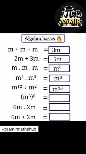 Algebra Basics for Beginners | class 6th - 10th#algebra#mathstricks #fastcalculation#easymaths#basic