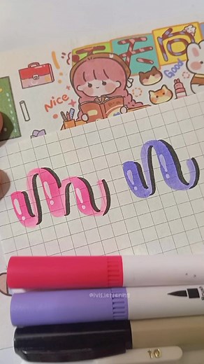 Aesthetic Cursive Initial M & N Decoration Ideas