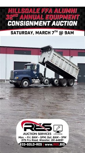 1989 Freightliner USF-1E Dump Truck #RES #EquipmentAuction #Construction #Ag #ConsignmentAuction