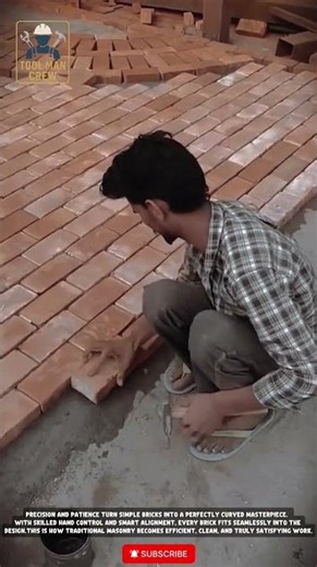 Precise & Skillful Brick Laying Tool for Curved Pathways #workers #agriculture #diy
