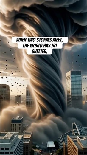 Twin Tornadoes Merge – City Obliterated! 🌪️🌪️ #ai #tornado