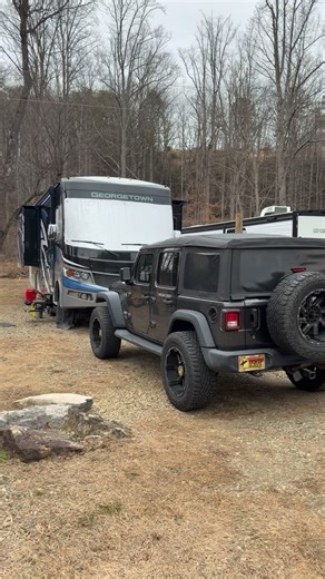 Cliff and Angela Millender || Full Time RV Family on Instagram: "We are the Millenders and we have been doing full-time RV life since 2018 and on the road since 2019. We are currently in the Smoky Mountains of western North Carolina for the winter while my wife is working a travel nurse job. We have an ice storm in the forecast this weekend and a snowstorm in the forecast the following weekend. So I am spending today getting the final things done on our camper and on our son’s camper. He purchas