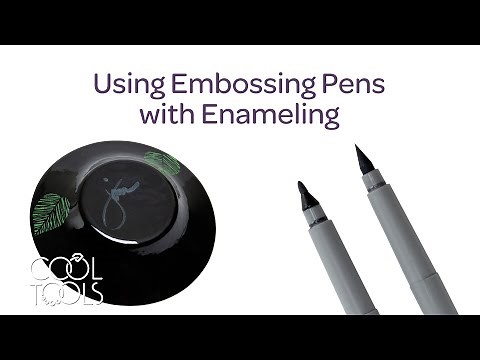 Using Embossing Pens with Enameling by Jan Harrell | Sign your work with enamels