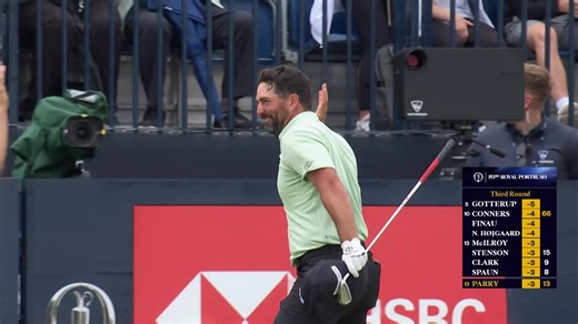 John Parry bounces in first ace of The 153rd Open