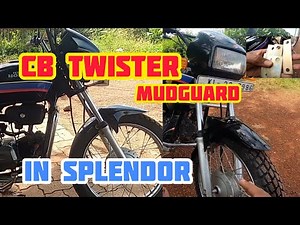 Twister front mudguard in splendor | Honda CB Twister mudguard in splendor | splendor modified |