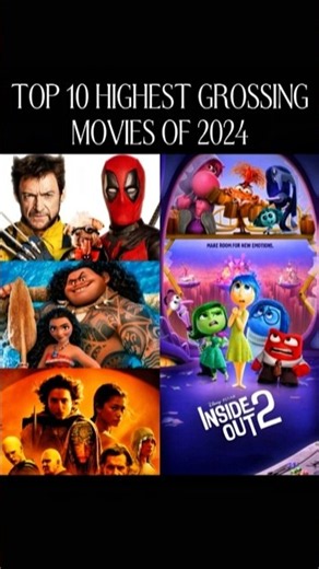 Top 10 Highest Grossing Movies Of 2024 #trending #shorts #viral #hollywood