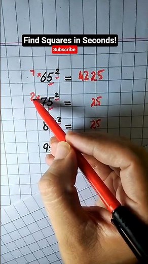 Square Number Trick | Find Squares in Seconds! #maths #mathstricks #education