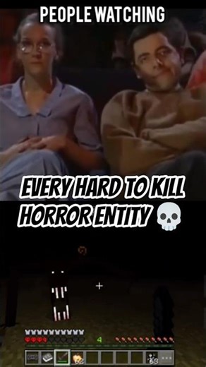 MCPE HORROR WATCH PEOPLE MEME 💀🤣 #minecraftshorts #horrormod