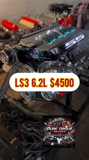 LS3 6.2L — strong, proven performance ready for your next swap or build. 💪🔥 Clean setup priced at $4,500 #LS3 #62LS #LSEngine #EngineSwap #PerformanceBuild