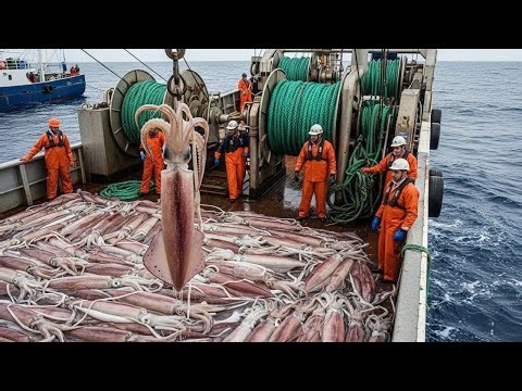 Giant Squid Longline Hunt – Brutal Battle in the Dark Deep Sea!