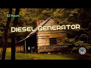 ⚡ The Sound of a Diesel Generator ⨀ 12 Hours - All Dark Screen ⨀