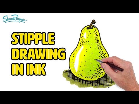 How to draw a pear with stipple shading