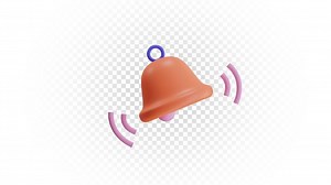 Ringing Bell 3D Icon Notification Animation