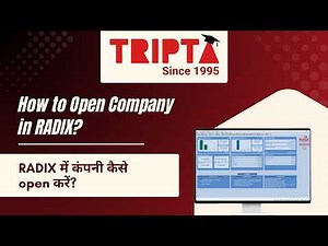 How to Open Company in Radix | Full Tutorial