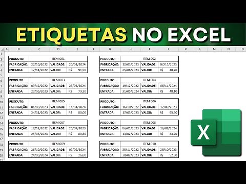 Como Fazer Etiquetas e Rótulos no Excel de Forma Automática para Imprimir ou Salvar em PDF