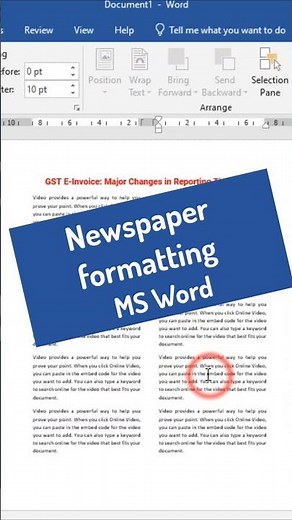 Level Up Your MS Word Skills: Newspaper Formatting Tips! 📰🔥