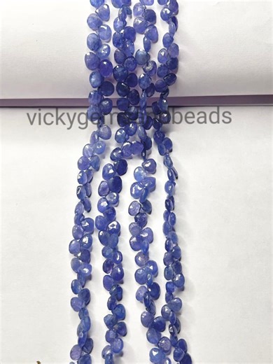 7-8mm Tanzanite Faceted Beads, Tanzanite Faceted Heart Shape Beads, Tanzanite Beads, Natural Tanzanite Gemstone Beads, Heart Beads - Etsy