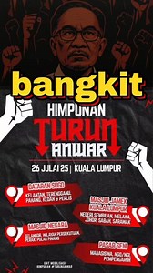 131K views · 6.9K reactions | ‼️TERKINI‼️ TEMPAT BERKUMPUL HIMPUNAN #TURUNANWAR 1. DATARAN SOGO - Kelantan - Terengganu - Pahang - Kedah - Perlis 2. MASJID JAMEK KUALA LUMLUR - Negeri Sembilan - Melaka - Johor - Sabah - Sarawak 3. MASJID NEGARA - Selangor - Wilayah Persekutuan - Perak - Pulau Pinang 4. PASAR SENI - Mahasiswa - NGO/NGI - Pempengaruh Unit Mobilisasi Himpunan #TurunAnwar | Nasir Seligi | Facebook