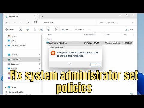 Fix “System Administrator Has Set Policies to Prevent This Installation” – Quick Registry Fix