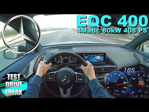 2021 Mercedes EQC 400 4MATIC 1886 Edition 408 PS top speed autobahn drive POV