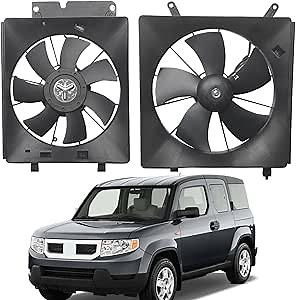 12V Engine Radiator Cooling Fan Assembly for 2003-2006 Element/2002-2006 CR-V, Radiator Cooling Fan, Electric Fan Automotive, Radiator Cooling Fan Assembly