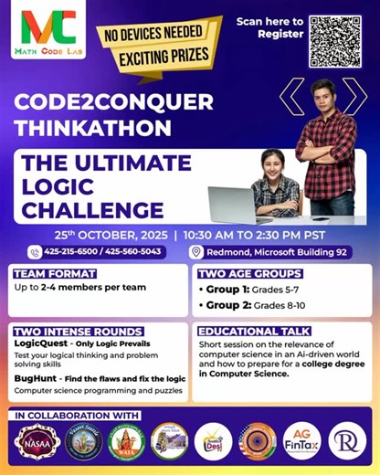 易 CODE2CONQUER THINKATHON 2025 里 Get ready for The Ultimate Logic...