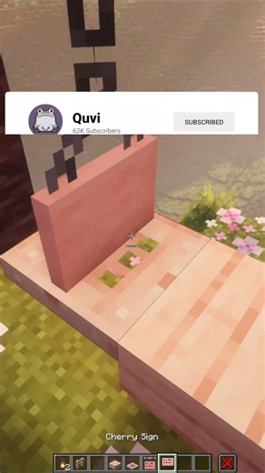 Cherry Swing #minecraft #building #shorts