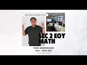 [Sec 2 EOY] Math Revision - Algebra, Equations & Inequalities