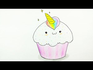 HOW TO DRAW CUTE UNICORN CUPCAKE | Easy Drawing Tutorial For Beginner | Step by Step Tutorial