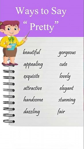 Ways to Say Pretty | Synonyms For Pretty #english