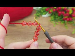 Wow !! DIY Beaded Christmas Ornament 🎄 Easy Crochet Decoration Idea #crochet