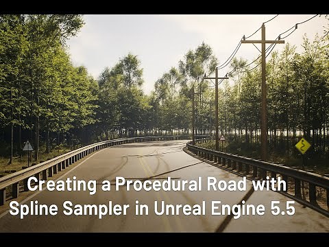 Creating a Procedural Road with Spline Sampler in Unreal Engine 5.5 #unrealengine #pcg #tutorial