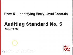 #21 | Part 5 – Entity-level Controls, De-mystifying SOX 404: Auditing Standards 5