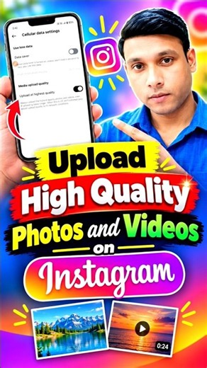 How to Upload High Quality Photos & Videos on Instagram | Best Settings 🔥#shots
